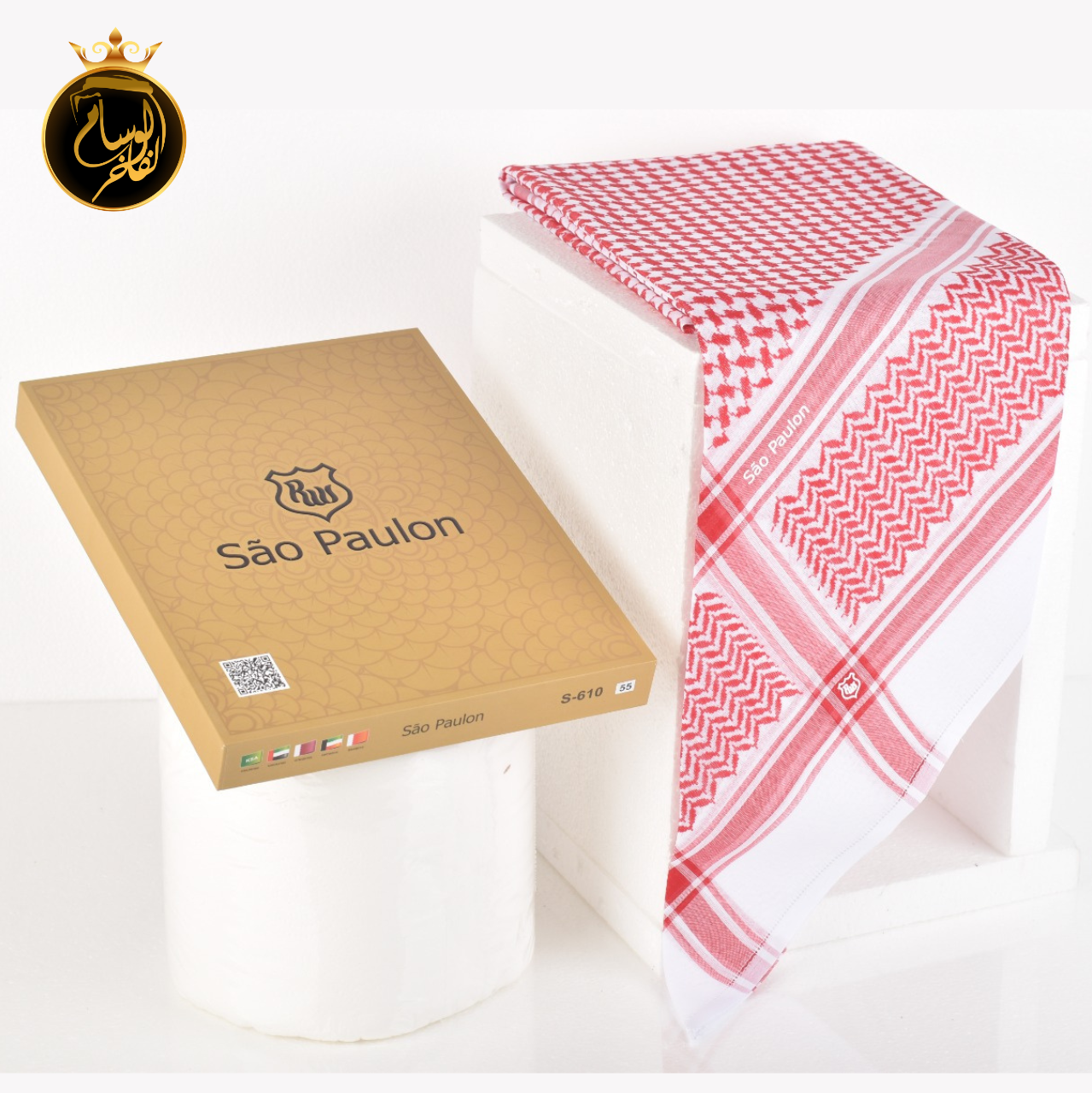 شماغ سوبالون احمر فاتح 610