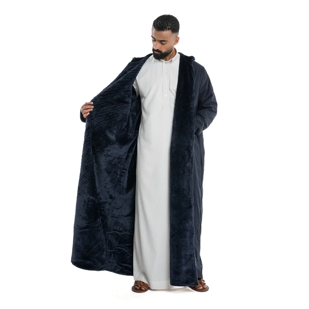 فروة كشميري جوخ كلاسيك لون كحلي