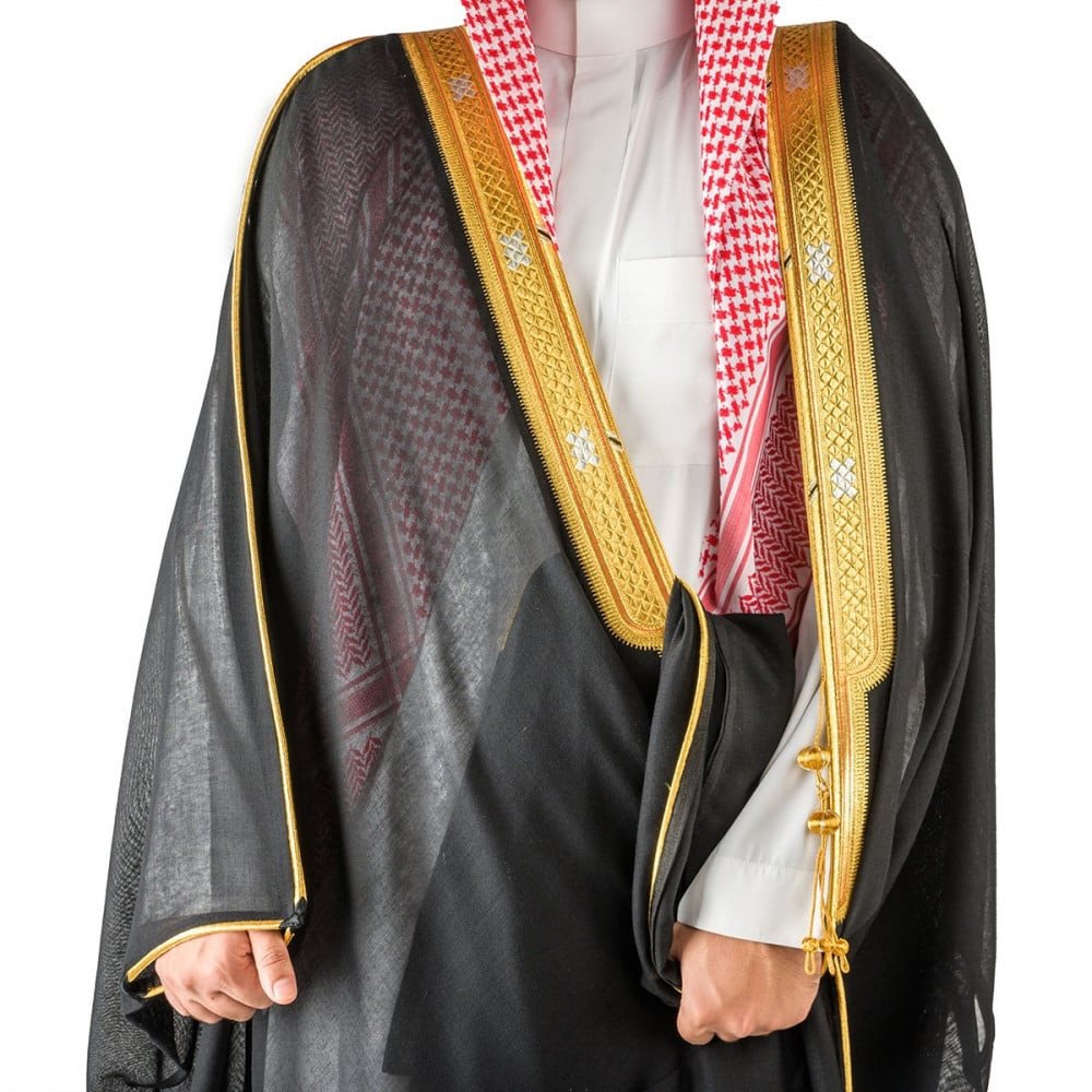 بشت مروبع غاط ياباني زري حر-أسود