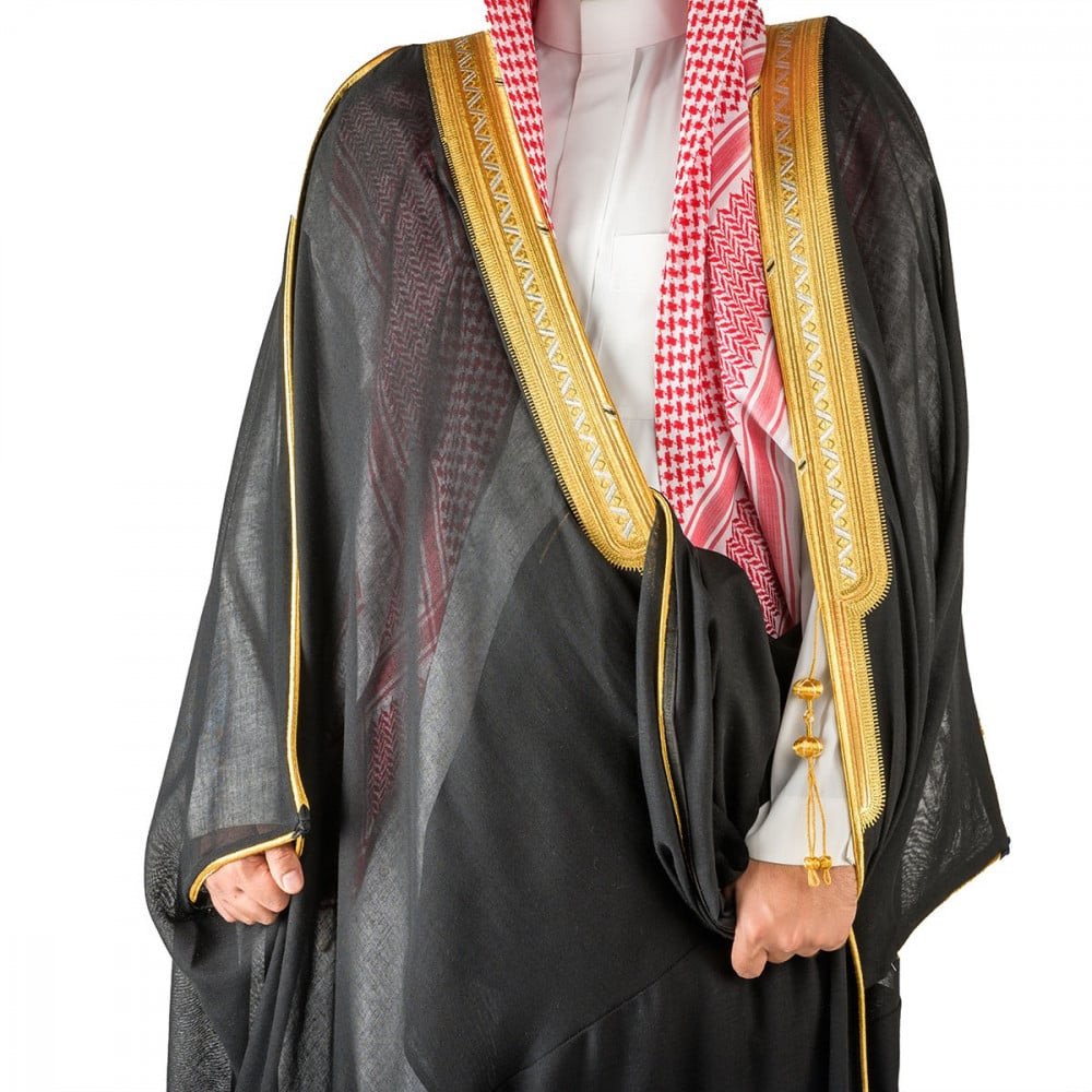 بشت مروبع دقة الملك عبدلله غاط ياباني زري حر -أسود